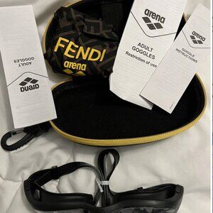 NEW Fendi Arena 2022 Limited Edition Swim Goggles, Swim Cap, And Case